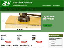 Tablet Screenshot of noblelawsolicitors.com